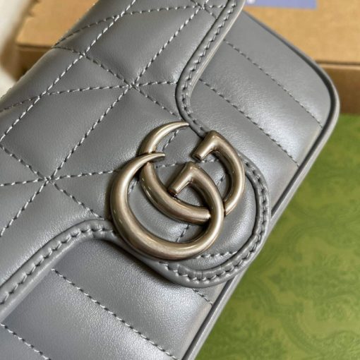 Gucci GG Marmont Super Mini Bag Grey - Image 4