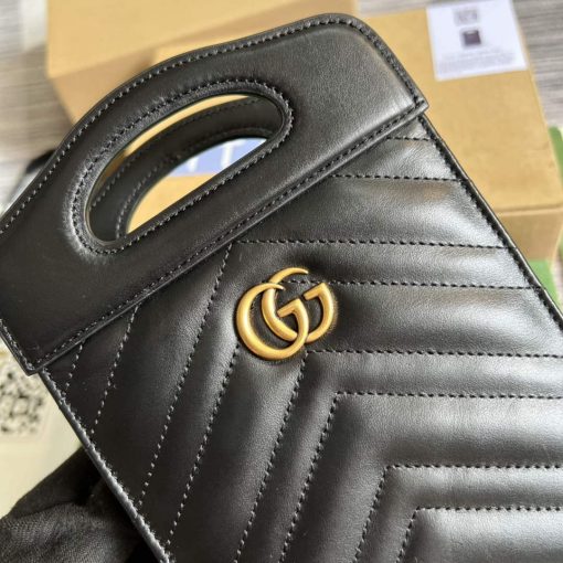 Gucci GG Marmont Top Handle Mini Bag Black - Image 5