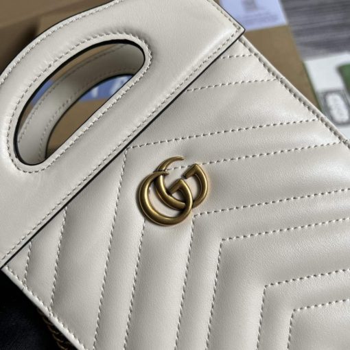 Gucci GG Marmont Top Handle Mini Bag White - Image 5