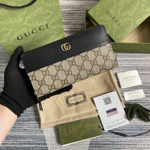 Gucci GG Marmont Zip Around Wallet Black