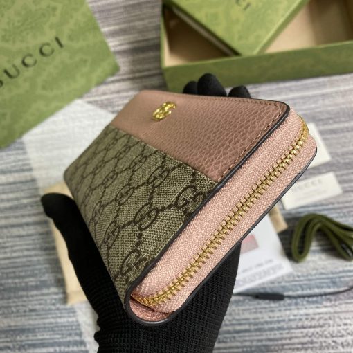 Gucci GG Marmont Zip Around Wallet Pink - Image 4