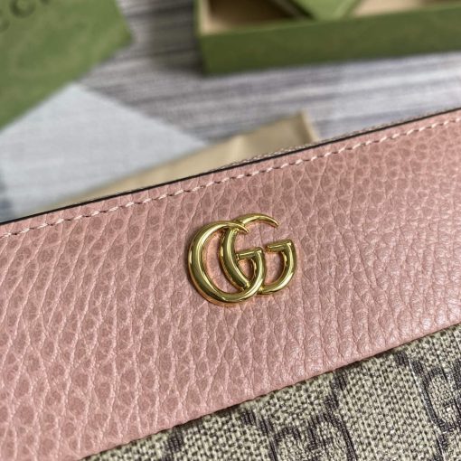 Gucci GG Marmont Zip Around Wallet Pink - Image 5