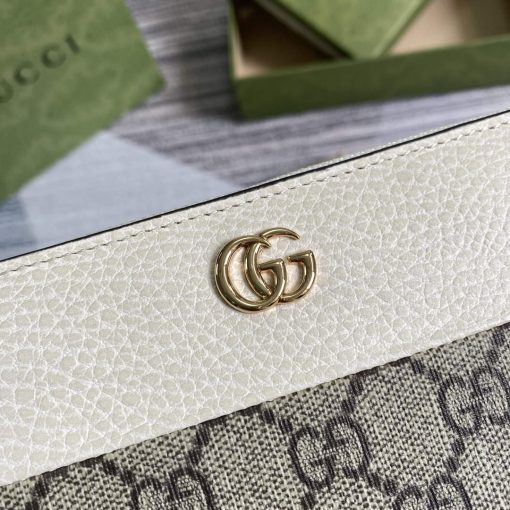 Gucci GG Marmont Zip Around Wallet White - Image 5