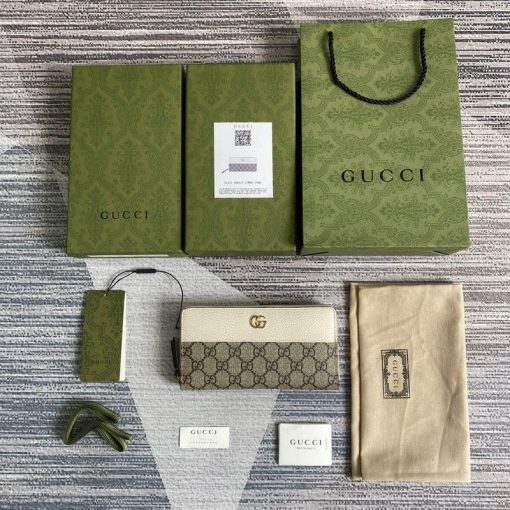 Gucci GG Marmont Zip Around Wallet White - Image 9