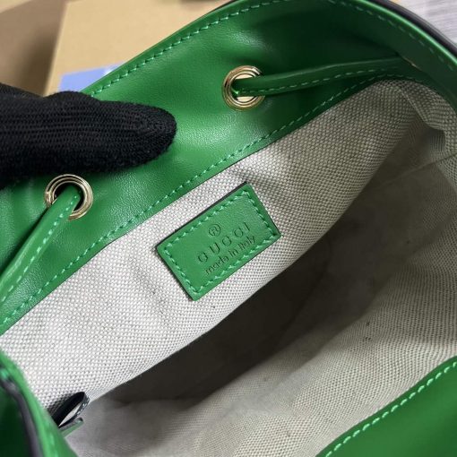 Gucci GG Matelassé Bucket Bag Green - Image 9