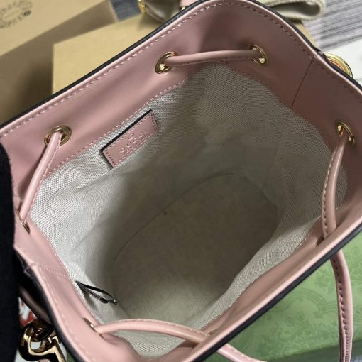 Gucci GG Matelassé Bucket Bag Light Pink - Image 8