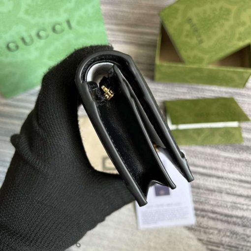 Gucci GG Matelassé Card Case Wallet Black - Image 3