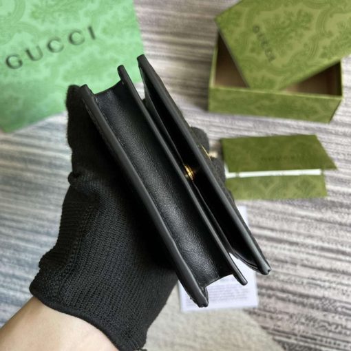 Gucci GG Matelassé Card Case Wallet Black - Image 4