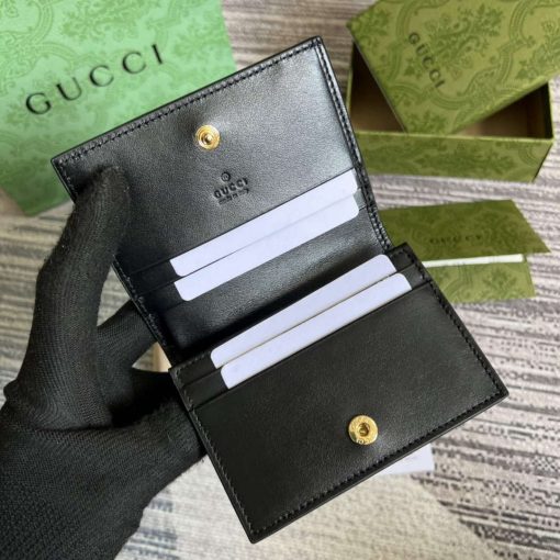 Gucci GG Matelassé Card Case Wallet Black - Image 7