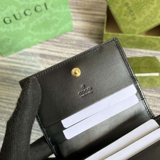 Gucci GG Matelassé Card Case Wallet Black - Image 9