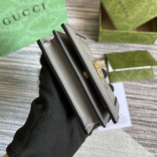 Gucci GG Matelassé Card Case Wallet Grey - Image 4