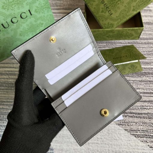 Gucci GG Matelassé Card Case Wallet Grey - Image 7