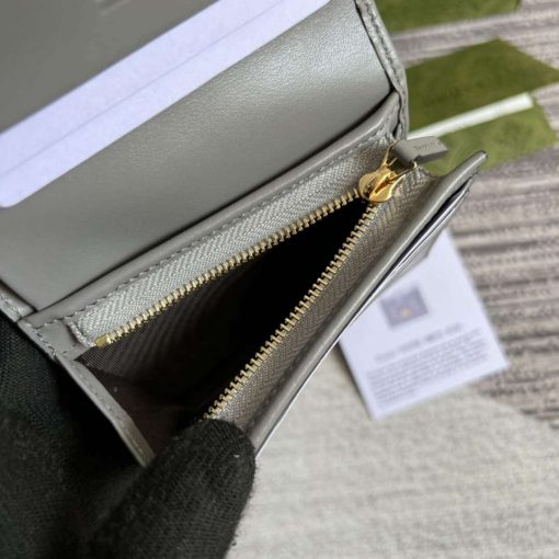 Gucci GG Matelassé Card Case Wallet Grey - Image 8