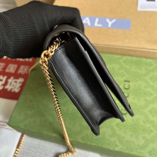 Gucci GG Matelassé Chain Wallet Black - Image 3