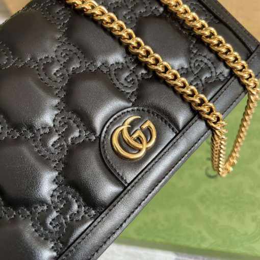 Gucci GG Matelassé Chain Wallet Black - Image 5