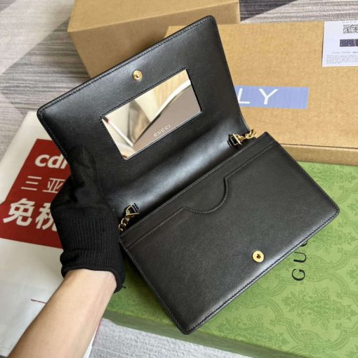 Gucci GG Matelassé Chain Wallet Black - Image 7