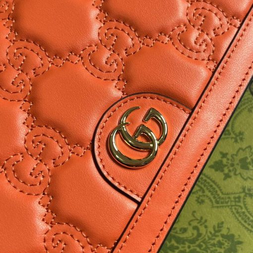 Gucci GG Matelassé Chain Wallet Orange - Image 5