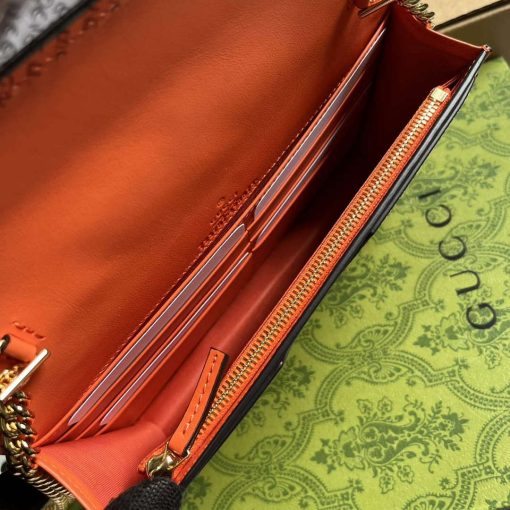 Gucci GG Matelassé Chain Wallet Orange - Image 9