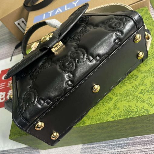 Gucci GG Matelassé Handbag Black - Image 7