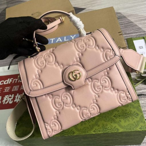 Gucci GG Matelassé Handbag Pink - Image 4