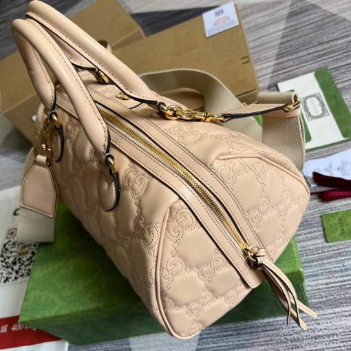 Gucci GG Matelassé Leather Shoulder Bag Beige - Image 3