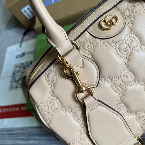 Gucci GG Matelassé Leather Shoulder Bag Beige - Image 6