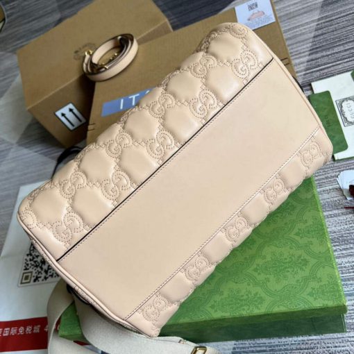 Gucci GG Matelassé Leather Shoulder Bag Beige - Image 8