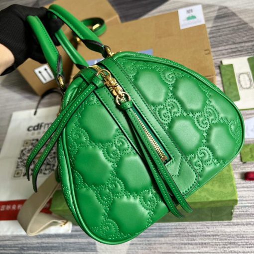 Gucci GG Matelassé Leather Shoulder Bag Bright Green - Image 3