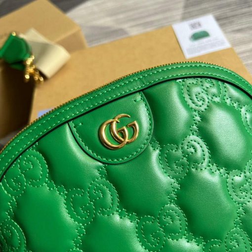 Gucci GG Matelassé Leather Shoulder Bag Bright Green - Image 5