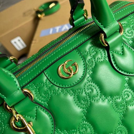 Gucci GG Matelassé Leather Shoulder Bag Bright Green - Image 6