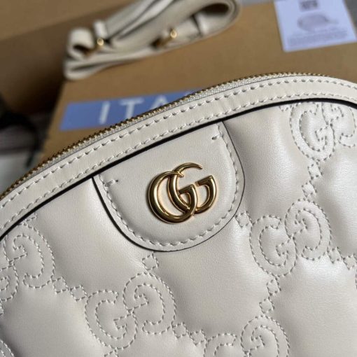 Gucci GG Matelassé Leather Shoulder Bag White - Image 5