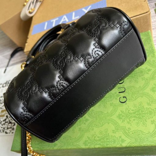 Gucci GG Matelassé Leather Top Handle Bag Black - Image 7