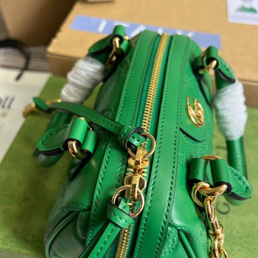 Gucci GG Matelassé Leather Top Handle Bag Bright Green - Image 7