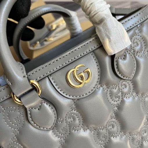 Gucci GG Matelassé Mini Top Handle Bag Grey - Image 5