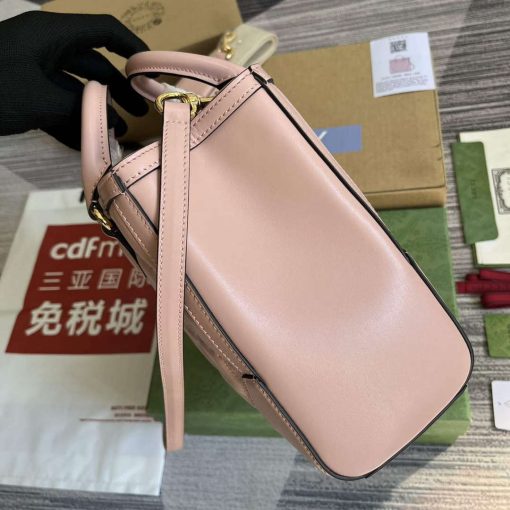 Gucci GG Matelassé Mini Top Handle Bag Pink - Image 3