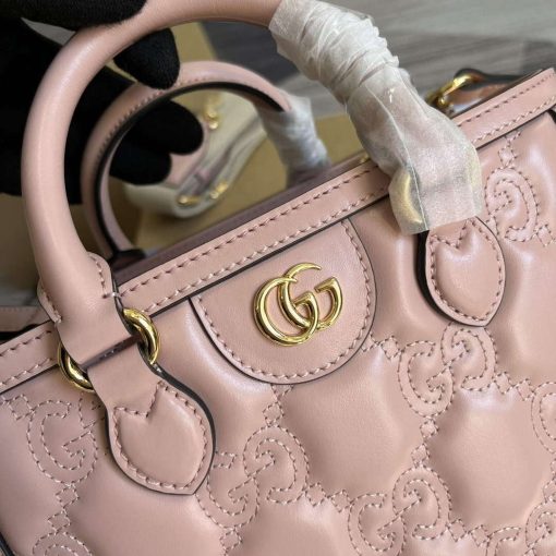 Gucci GG Matelassé Mini Top Handle Bag Pink - Image 5