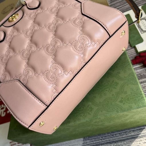 Gucci GG Matelassé Mini Top Handle Bag Pink - Image 6