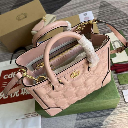 Gucci GG Matelassé Mini Top Handle Bag Pink - Image 7