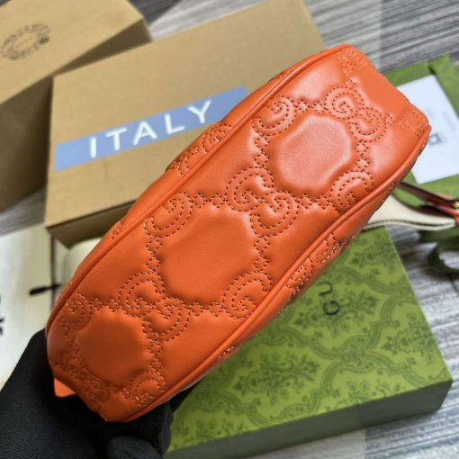 Gucci GG Matelassé Small Shoulder Bag Orange - Image 7