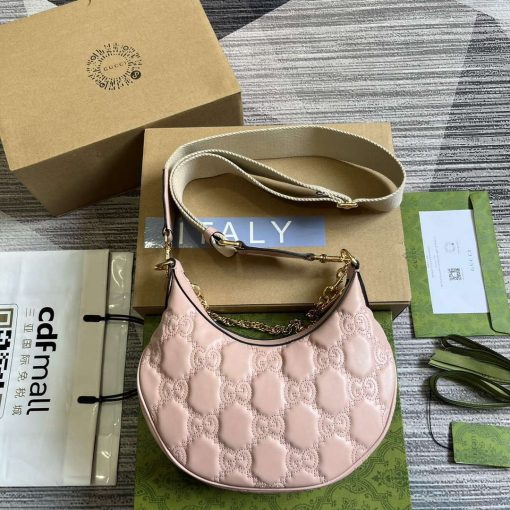 Gucci GG Matelassé Small Shoulder Bag Pink - Image 2