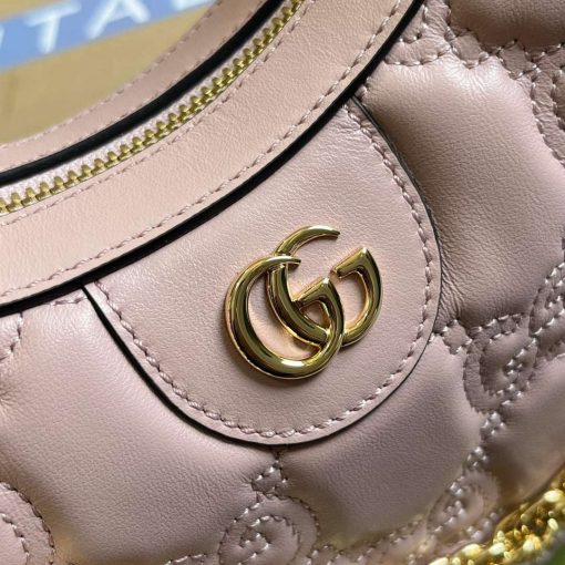 Gucci GG Matelassé Small Shoulder Bag Pink - Image 5