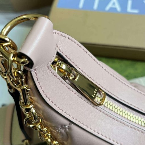 Gucci GG Matelassé Small Shoulder Bag Pink - Image 7