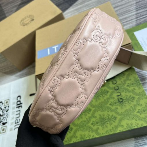 Gucci GG Matelassé Small Shoulder Bag Pink - Image 8