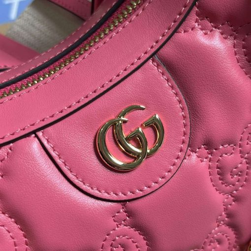 Gucci GG Matelassé Small Shoulder Bag Rose Pink - Image 6