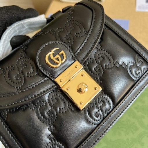 Gucci GG Matelassé Small Top Handle Bag Black - Image 5