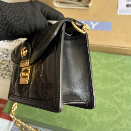 Gucci GG Matelassé Small Top Handle Bag Black - Image 7