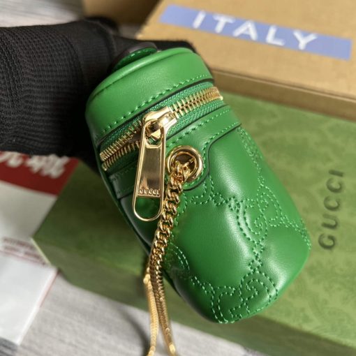 Gucci GG Matelassé Top Handle Mini Bag Green - Image 3