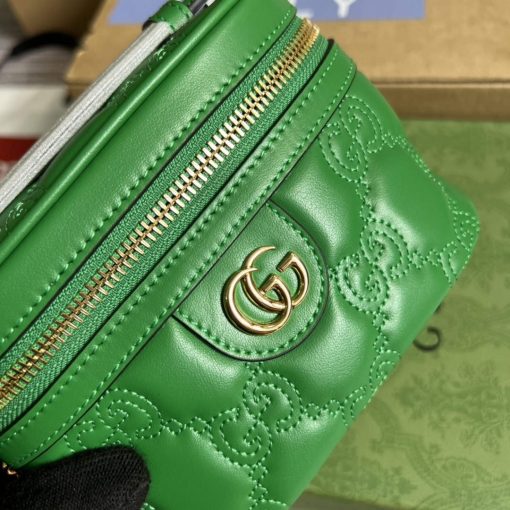 Gucci GG Matelassé Top Handle Mini Bag Green - Image 5