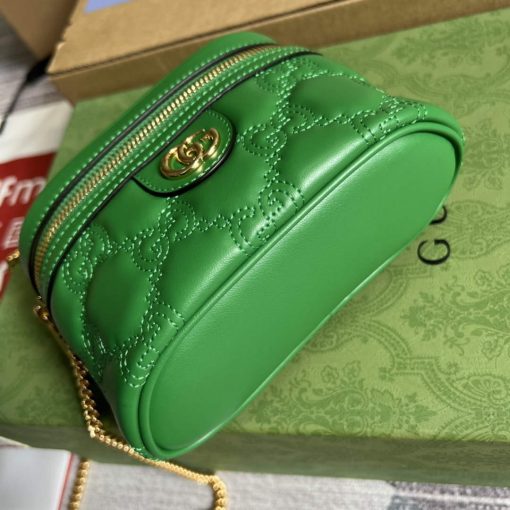 Gucci GG Matelassé Top Handle Mini Bag Green - Image 7