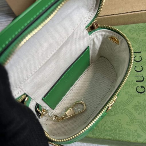 Gucci GG Matelassé Top Handle Mini Bag Green - Image 8